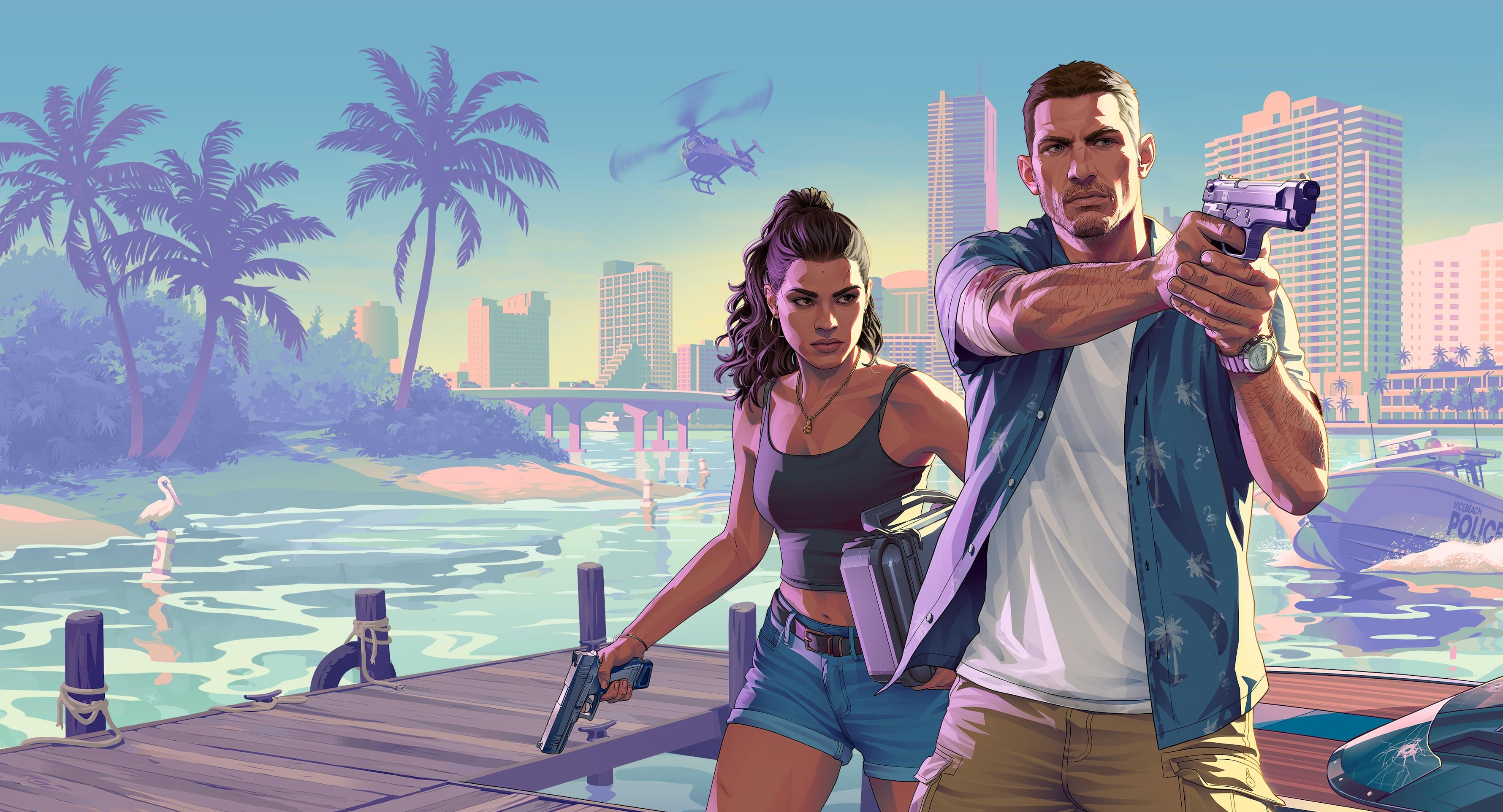 Arte oficial dos protagonistas Jason Duval e Lucia Caminos.